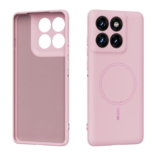 Coque Moto Edge 60 Pro rose en silicone rigide et magnétique