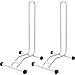 Produktbild 2x WELLGRO Fahrradständer - Stahl, sicherer Stand - Farbe schwarz, weiß oder silber wählbar, Farbe:Weiß