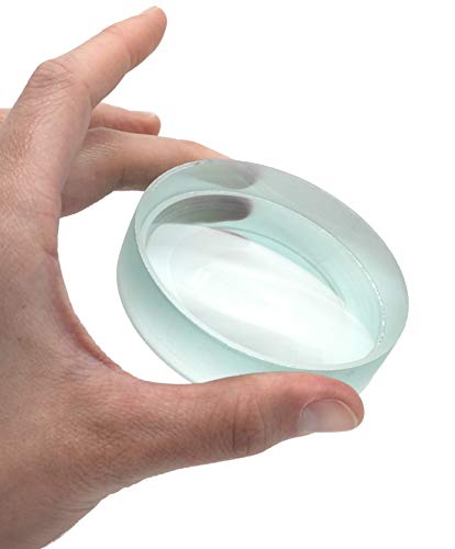 Image of Double Concave Lens, 100mm Focal Length, 3 inch (75mm) Diameter - Spherical, Optically Worked Glass Lens - Ground Edges, Polished - Great for Physics Classrooms - Eisco Labs