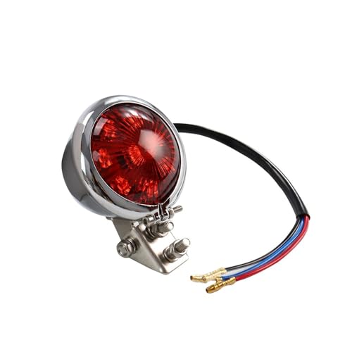Feu arrière LED étanche 12V à lentille fumée pour look custom de moto et Bobber