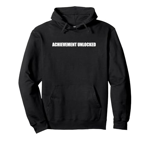 Image of Achievement Unlocked Pullover Hoodie, Adult Unisex, Black, X-Large