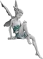 MBVBN Angel Figurine Outdoor Garden Fairy Statue, 9 ''Garden Sculpture Resin Angel Craft Home Table Ornaments for Lawn Yard Art Porch Patio Decorations Christmas Housewarming Gift (White)