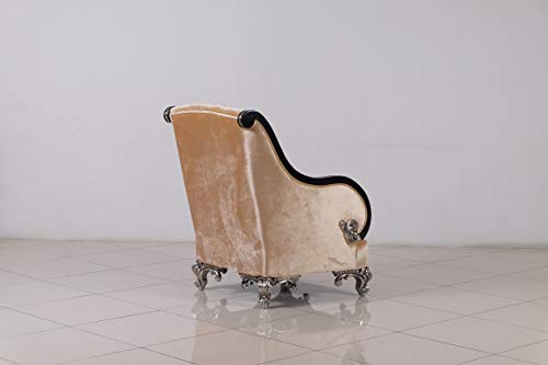 Rosalita Italian 100% Mahogany Wood Sofa, Love Seat and Chair - Image 5