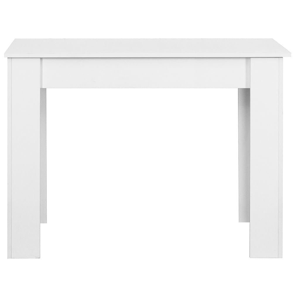 Shally Dogan Tavolo Allungabile Sala da pranzo Bianco da 110 x 70 cm a 150 x 70 cm, Design Moderno, Estensibile Salvaspazio, Ideale per Sala Pranzo, Soggiorno, Cucina, Arredamento Interno, (Bianco)