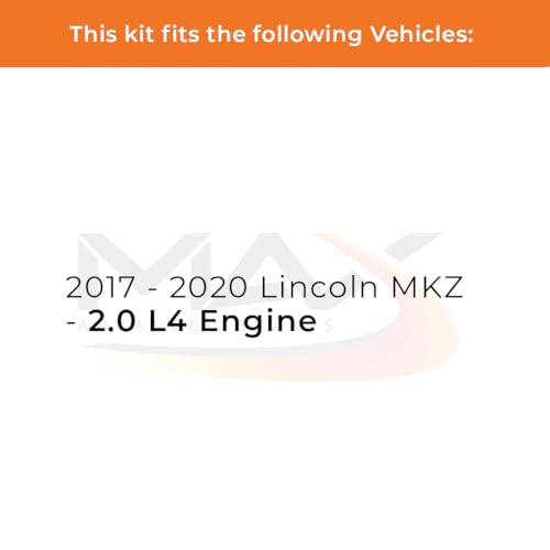 Image of Max Advanced Brakes Front & Rear Brake Kit Compatible With 2017 2018 2019 2020 Lincoln MKZ w /2.0 L4 Engine Replacement Premium OE Disc Brake Rotors and Ceramic Brake Pads