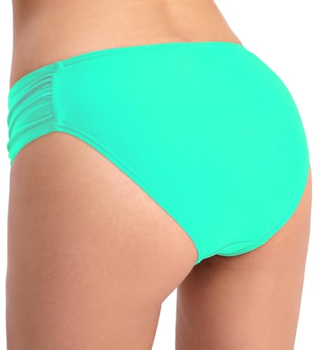 Image of Women's Bathing Suit Bottoms Full Coverage Ruched Bikini Tankini Bottom Swimsuit Brief