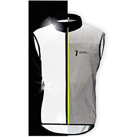 ReflecToes Reflective Vest, Reflective Safety Vest, Reflective Gilet, for Cycling and Running – High Visibilty Vest for Men and Women- 3 Rear Pockets – Lightweight Design (X-Large) Cover