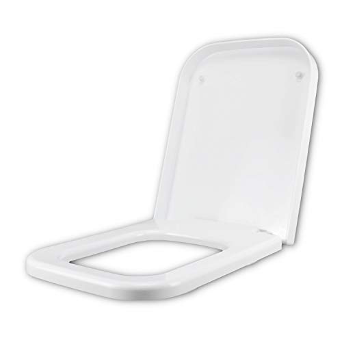 Copriwater per NERO CERAMICA ALISEO come ORIGINALE TERMOINDURENTE BIANCO cerniera inox normale o rallentata soft close