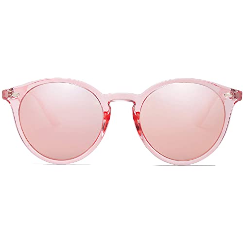Image of SOJOS Retro Round Polarized Sunglasses for Women Men Classic Vintage Sunnies SJ2069