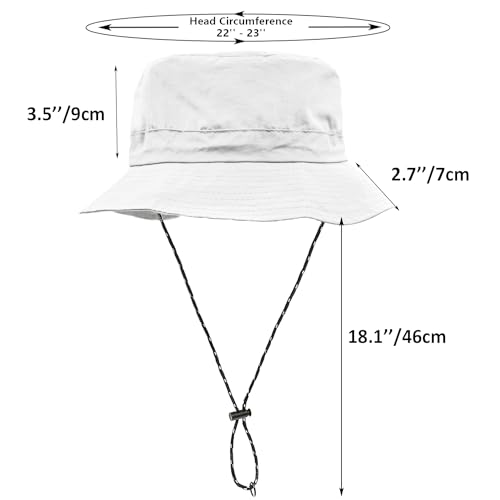 Image of woogwin Waterproof Bucket Rain Hat with Chin Strap Quick Dry Packable Boonie Sun Hat Safari Hat UV Protection