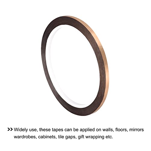 Image of MECCANIXITY Metalized Polyester Film Tape,0.16inch x 54.6yds. Adhesive Mirror Finish Decor Tape for Detailing Accent Wall,Graphic Arts,Wardrobe Crafts Tape 50m x 4mm,Rose Gold Tone