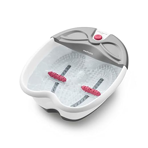 Medisana FS 300 spa con masaje de zonas reflejas, baño de pies eléctrico, función de mantener el calor, con masaje y calefacción, para pies grandes y un agradable masaje