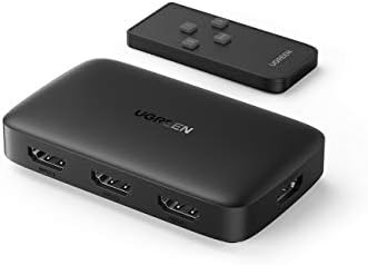 UGREEN HDMI Switch 3 in 1 Out 4K HDMI Switcher Splitter with Remote Control Support 4K 30Hz 3D HD 1080P Compatible with Switch, PS5, PS4, Xbox One, Roku, Blu-Ray Player, Projector