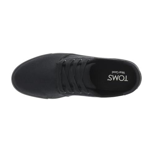 TOMS Mens Carlo 2.0 Canvas Lace Up Sneakers Shoes Casual - Black4