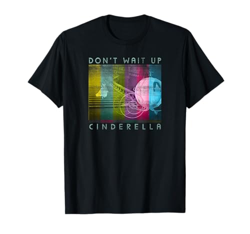 T-shirt Cendrillon Disney Don't Wait Up imprimé top coloré vêtement mode casual