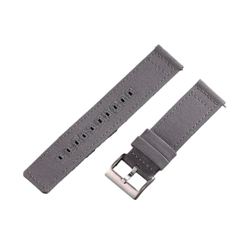 Bracelet montre toile nylon gris 22mm aux finitions soignées pour Omega