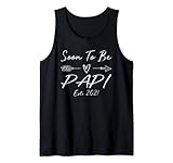 Soon To Be Papi Est. 2021 Cool Pregnancy Announcement Gift Tank Top