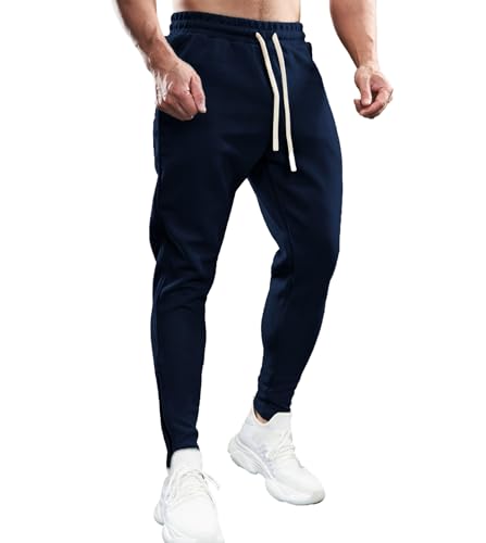 Fioboc Mens Joggers Weekend Performance Zip Ankle Jogger Athletic Sweatpants with Zipper Pockets Athletic Pant