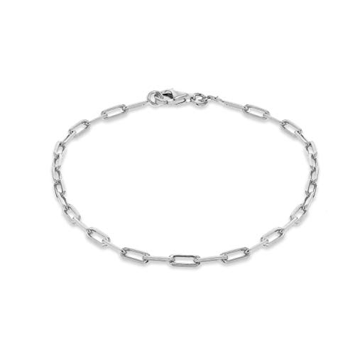 Collier chaîne câble en argent massif 925 de 2,7 mm pour femme