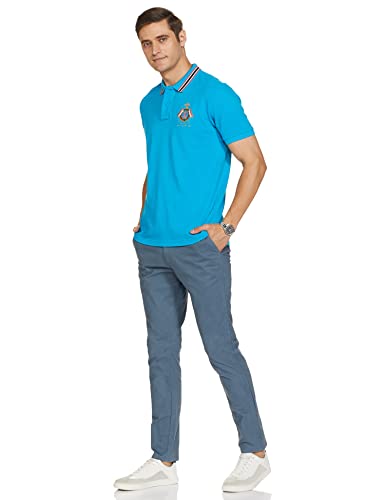 Image of Marks & Spencer Mens Solid Mid Rise Slim Fit Chinos