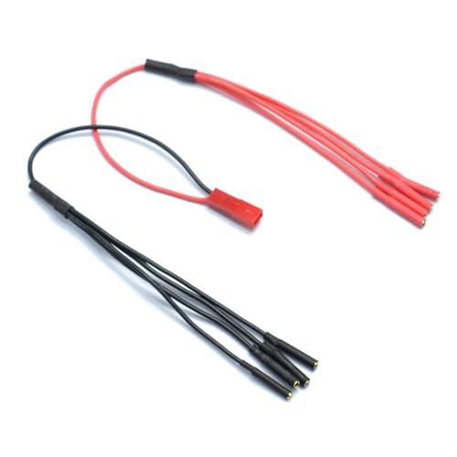 Placa de distribución de energía con 2 conectores JST a 4 conectores bala de 2 mm 1