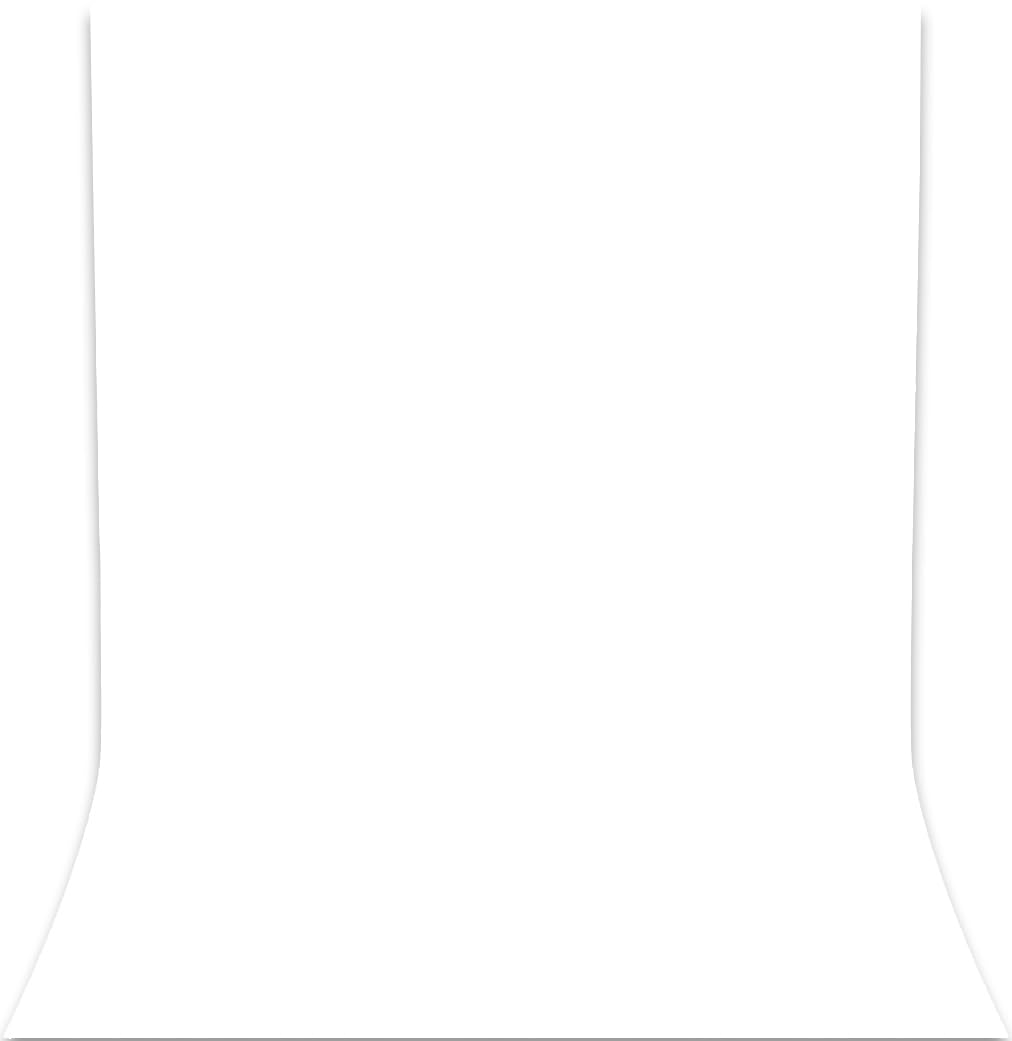 White Backdrop for Photoshoot, Professional Photo Backdrop Background Curtain for Product Photography, Portraits, Wedding, Party, Live Streaming Video Recording 8X10 FT (Background Only)