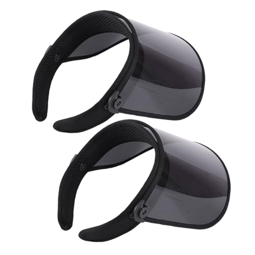 GALPADA 2 Sombreros De Verano para El Sol con Protección Solar para Exteriores Anti-UV De Plástico Negro