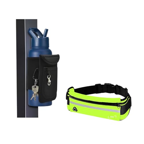 Bolsa Magnética para Botella con Porta Móvil – Impermeable y Reflectante para Running y Gimnasio + Riñonera Deportiva con Porta Botellas – Accesorios Deportivos Manos Libres – IZZY