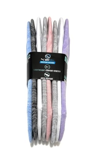 Puma Ladies Sneaker Liner Socks, 8-pair (Multi Color), 9.54