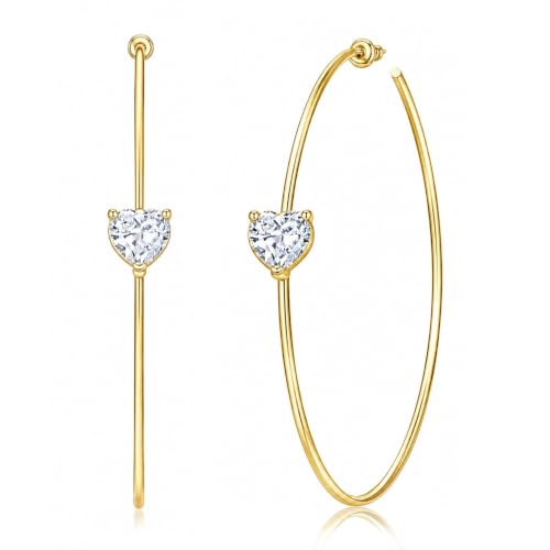 OwMell Large Hoop Earrings for Women 925 Sterling...