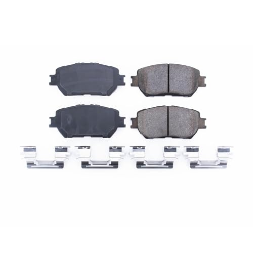 Image of PowerStop Front Brake Pads for Lexus GS300 2006 |IS250 2009-15 |Toyota Camry 2002-06 - Z17 Ceramic Brake Pads with Installation Hardware, 17-908