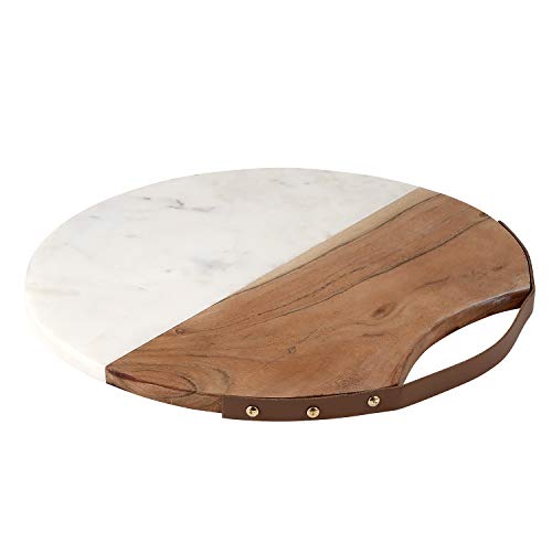 Tablero redondo para queso Creative Brands Santa Barbara Design Studio - Colección Table Sugar, 35,56 cm, madera de acacia y mármol miniatura 2