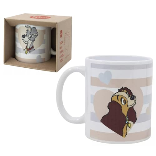 Tasse Lilly et le Clochard Disney en céramique modèle mug avec impression sublimatique bol de petit déjeuner 325 ml pour enfants