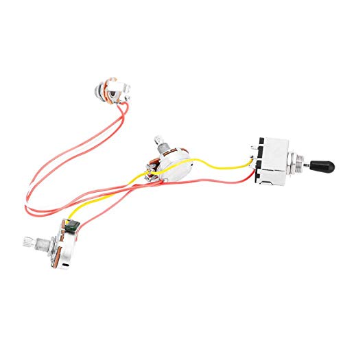 Electric Guitar Circuit Wiring Kit Precision Bass Wiring Harness Prewired Kit Wiring Harness 3 Way Toggle 2 Potential 1 Switch 1 Audio Port for Electric Guitar