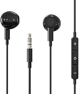 BENEWY Hi-Res Extra Bass Earbuds Noise Isolating In-Ear Headphones Wired Earbuds with Microphone for iPhone,iPod,iPad,MP3,HUAWEI,Samsung,Lightweight Earphones with Volume Control 3.5mm Jack Headphones