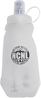 NCNL(NO CAMP NO LIFE) 【品質検査済】 ソフトフラスク ハイドレーションボトル 水筒 ウォーターボトル 軽量 150ml 350ml 500ml 折りたたみ TPU 防塵キャップ付き 登山 ソロキャンプ トレラン ランニング アウトドア用品 キャンプ用品 (クリア, 350ml)