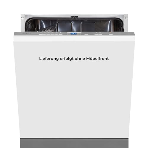 Exquisit Einbau-Geschirrspüler Vollintegrierbar | 13 Maßgedecke, Energieklasse E, 47 dB, 6 Programme, Startzeitvorzögerung, Mehrfach Wasserschutz, Edelstahl Bottich | EGSP2113-E-030E Silber