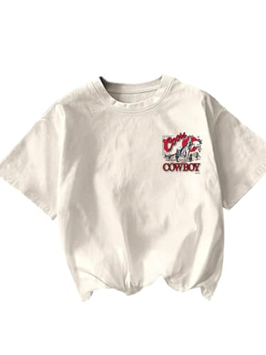 Image of Jawdrobe Cotton Blend Oversized Fit Half Sleeve Printed Round Neck T-Shirt for Women
