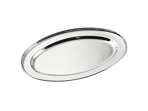 Royal Norfolk 7972035 Piatto Portata Inox Oval, 35 Cm, R, Acciaio