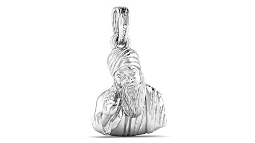 Pendentif chaîne Guru Nanak en argent, cadeau spirituel de protection