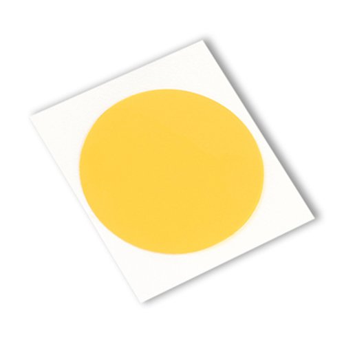 3M 5413 Amber Polyimide/Silicone Adhesive/Kapton Film Tape, -100 to +500 degrees F Temperature Range, 0.750" Diameter Circles (Pack of 500)