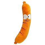 Huxley & Kent Funny Dog Toy w/Squeaker – Power Plush Squeaky Dog Toys for Small, Medium & Large Dogs – Soft Stuffed Animal for Indoor Play & Fetch - Fetchies® Sammy Sausage, Small