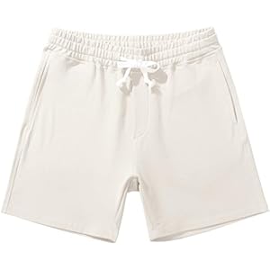 AMY COULEE Mens Athletic Workout Shorts 5.5″ Cotton Casual Shorts Elastic Waist Joggers Sports Sweat Shorts