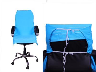 Image of ROMAN HOME Car & Office Chair Towel with 2 Tie Knots| Super Soft 400 GSM (1, Sky Blue)