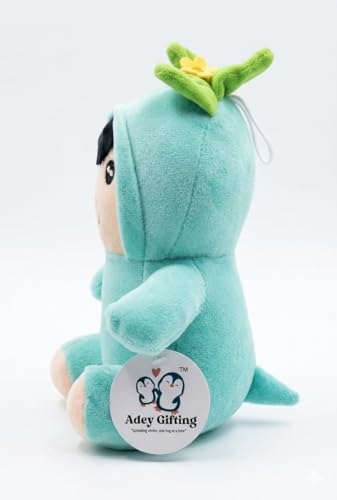 Image of Cute Baby Girl Plush Soft Toy 30 cm Sea Green | Adorable Stuffed Doll for Kids & Toddlers | Huggable Cuddle Toy | Birthday Gift, Nursery Decor & Bedtime Companion