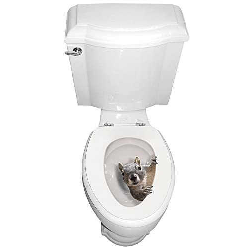 What On Earth TT-WOESZ-R Toilet Lid Cover Squirrel Toilet Tattoos, Funny Round Toilet Seat Cover Toilet Seat Decals Funny thumb #3