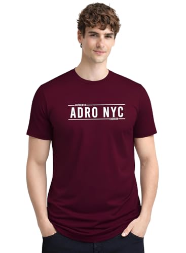 Image of ADRO Mens Printed Cotton T-Shirts Pack of 3 | Regular Fit Graphic Tshirt | Breathable Modern Stylish Casual T Shirt for Travel Gym Daily Lifestyle