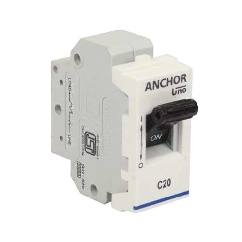 Image of Anchor by Panasonic 65983 UNO Mini Penta Modular 20 Ampere Single Pole C Curve MCB