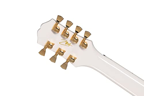 Epiphone Matt Heafy Les Paul Custom Origins 7 cordes avec étui rigide Blanc - Les Beatles, Paul McCartney, John Lennon, RIngo Starr, George Harrison Epiphone Matt Heafy Les Paul Custom Origins 7 cordes avec étui rigide Blanc – Image 7