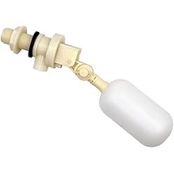 Valvula Automatica Fregadero Blanco MasXirch VáLvula de Bola Flotante de 1/2 Pulgadas con Brazo Ajustable, VáLvula Flotante de Inodoro AutomáTico para Estanques, Fregaderos de Ganado, Acuarios, Acuicultura y Embalses